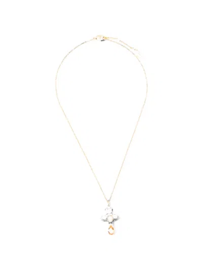 Vivienne Westwood Olympia Orb-pendant Crystal-embellished Necklace In Gold