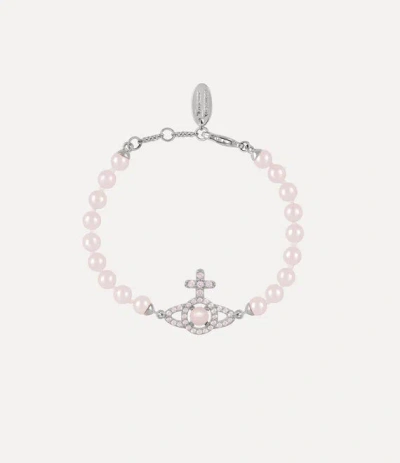 Vivienne Westwood Olympia Pearl Bracelet Platinum-pink-cz-rosaline-pearl Platinum-pink-cz-rosaline-pearl Women