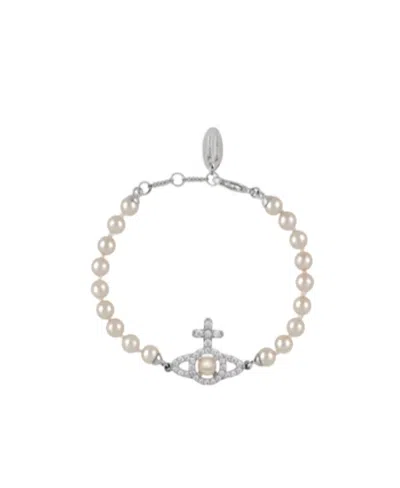 Vivienne Westwood Olympia Pearl Bracelet In Yellow