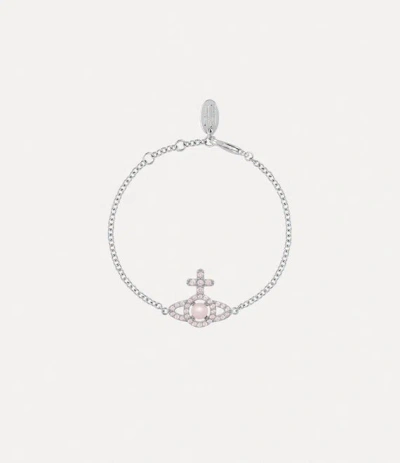 Vivienne Westwood Olympia Pearl Chain Bracelet Platinum-pink-cz-rosaline-pearl Platinum-pink-cz-rosaline-pearl Unisex