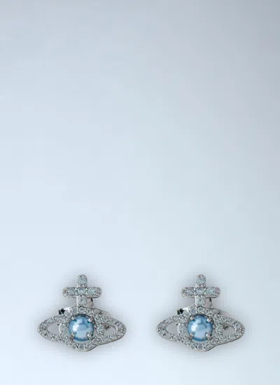 Vivienne Westwood Olympia Pearl Earrings In Blue