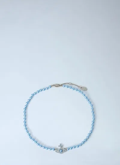 Vivienne Westwood Olympia Pearl Necklace In Pink