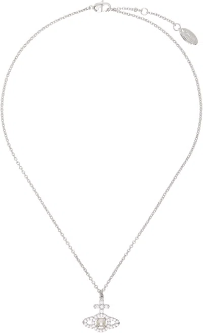 Vivienne Westwood Olympia Pearl Pendant Necklace In Black