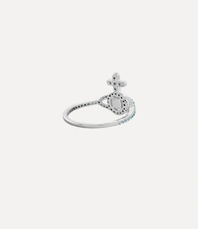 Vivienne Westwood Olympia Ring Silver Opal Gemstone Unisex