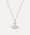 Vivienne Westwood Olympian Pearl Pendant Necklace Platinum-pink-cz-rosaline-pearl Platinum-pink-cz-rosaline-pearl Wome In Platinum-pink-cz-rosaline-pearl