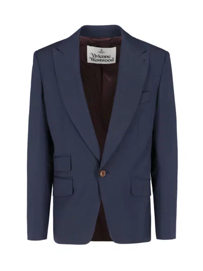 Vivienne Westwood One Button Jacket In Blue