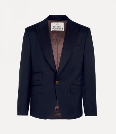 Vivienne Westwood One Button Jacket In Navy