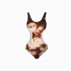 Vivienne Westwood All-over Printed Cut-out Detail Swimsuit In Multicolor