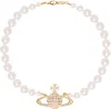 Vivienne Westwood One Row Bas Relief Necklace In Gold
