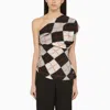 VIVIENNE WESTWOOD VIVIENNE WESTWOOD ONE-SHOULDER ANDALOUSE SHIRT IN CHECKED