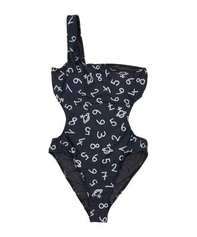 Vivienne Westwood One-shouldered One-piece Swimsuit In Blue