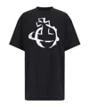 Vivienne Westwood "stencil Orb" Oversized T-shirt In Black