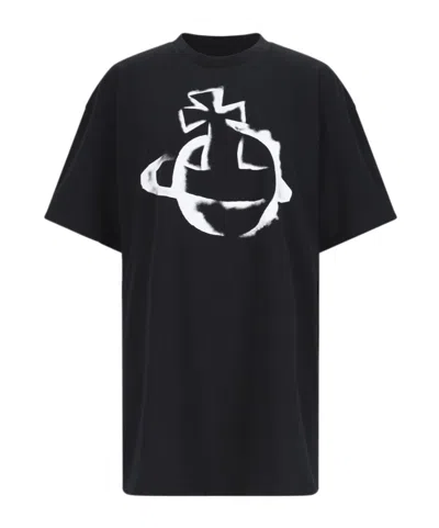 VIVIENNE WESTWOOD VIVIENNE WESTWOOD ORB LOGO-PRINTED CREWNECK T-SHIRT
