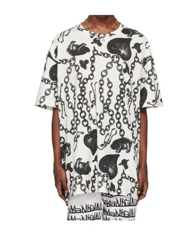 Vivienne Westwood Open-necked Black Shirt In White