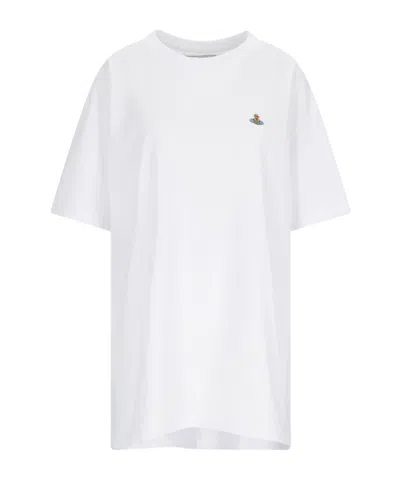 Vivienne Westwood Open-necked Black Shirt In White