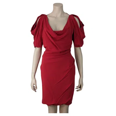 Pre-owned Vivienne Westwood Opened Sleeves Cherry Red Mini Dress