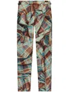 Vivienne Westwood Optical-illusion Check-print Virgin-wool Trousers In Blue