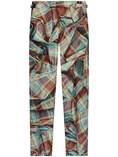 Vivienne Westwood Optical-illusion Check-print Virgin-wool Trousers In Aw24-multi Tartan