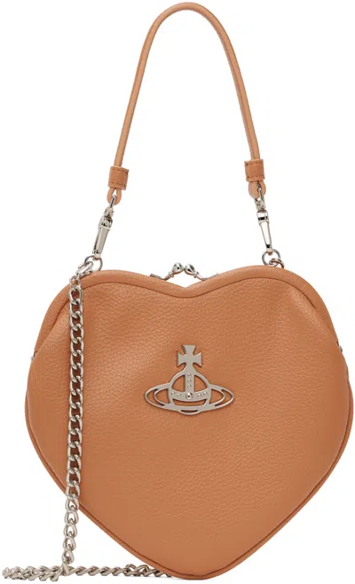 Vivienne Westwood Orange Belle Heart Frame Bag In G405 Peach