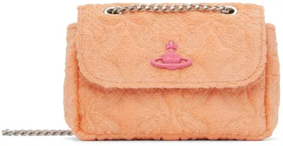 Vivienne Westwood Orange Small Purse With Chain Bag In Brown