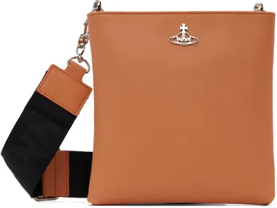Vivienne Westwood Orange Squire Square Crossbody Webb Strap Bag