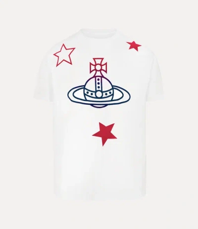 Vivienne Westwood Orb And Stars Classic T-shirt Cotton White Xxl Unisex