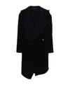 Vivienne Westwood Orb-appliqué Asymmetric Coat In Black