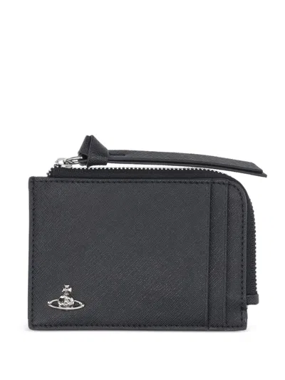 Vivienne Westwood Orb-appliqué Wallet In Black
