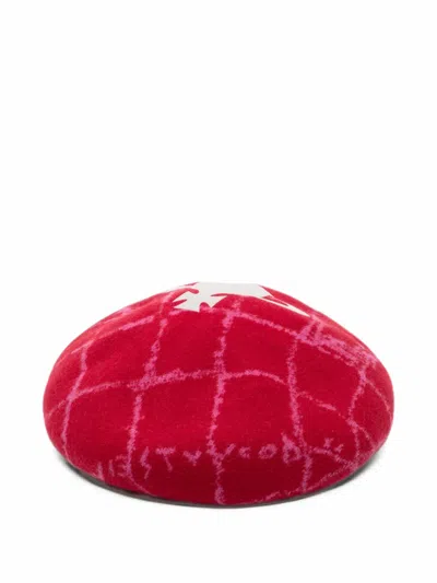 Vivienne Westwood Orb Argyle Beret In Red