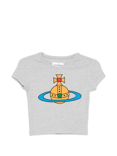 Vivienne Westwood Orb Baby Peru T-shirt In Gray