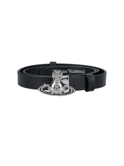 Vivienne Westwood "orb" Belt In Orange