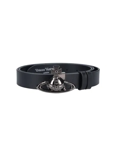 Vivienne Westwood Orb Belt - Black In Pattern