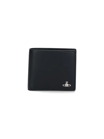 Vivienne Westwood 'orb' Bi-fold Wallet In Black