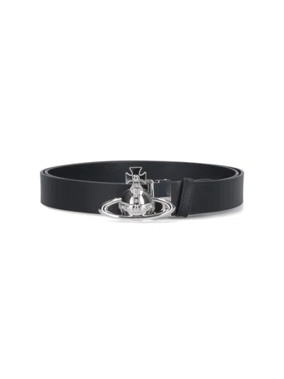 Vivienne Westwood Orb Buckle" Belt Black