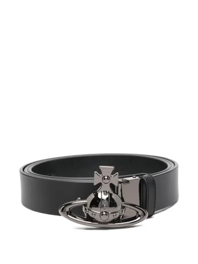 Vivienne Westwood Orb-buckle Belt In Black
