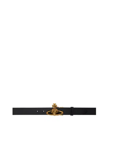 Vivienne Westwood Orb Buckle Belt In Brown