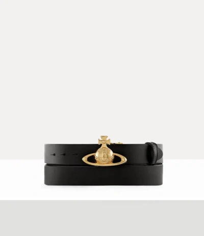 Vivienne Westwood Orb Buckle Belt Toledo Leather Black M/l Unisex