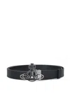 Vivienne Westwood Orb-buckle Leather Belt In Black