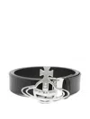 Vivienne Westwood Orb-buckle Leather Belt In Black