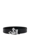 Vivienne Westwood Orb Plaque Reversible Buckle Belt In Black