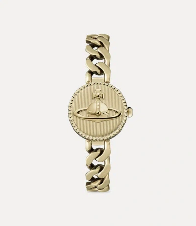 Vivienne Westwood Orb Button Watch Gold Swarovski Crystals / Stainless Steel Women