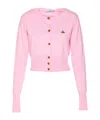 Vivienne Westwood Bea Cardigan Crewneck Long Sleeves In Pink
