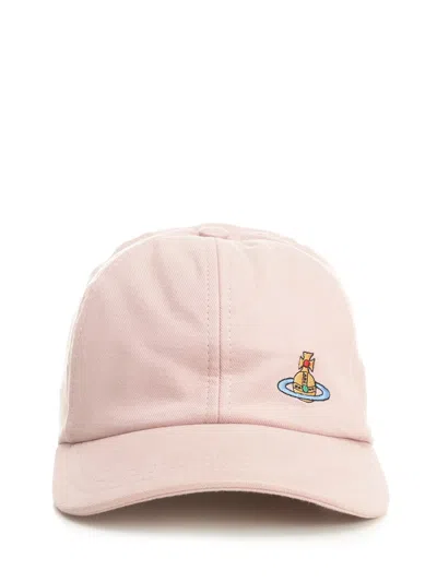 Vivienne Westwood Orb Cap Hats Rose In Pink