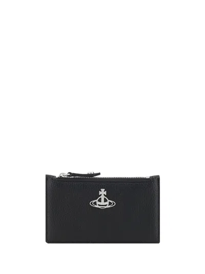 Vivienne Westwood Black Calf Leather Bos Taurus Wallet