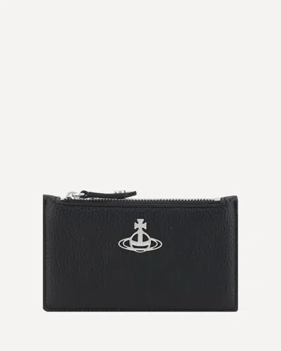 Vivienne Westwood Black Calf Leather Bos Taurus Wallet