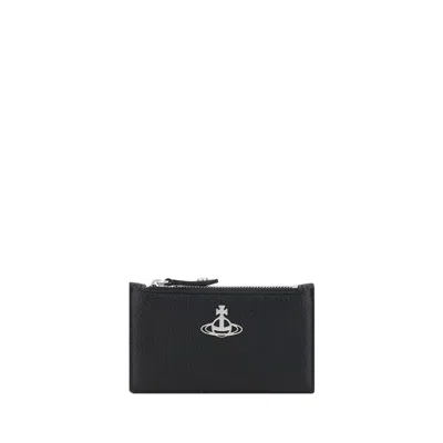 Vivienne Westwood Orb Card Holder In Black