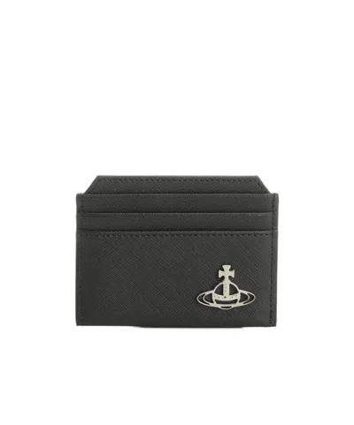 Vivienne Westwood Orb Card Holder In Black