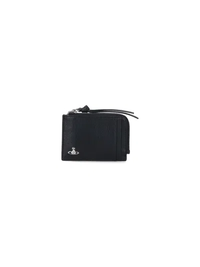 Vivienne Westwood 'orb' Card Holder In Black