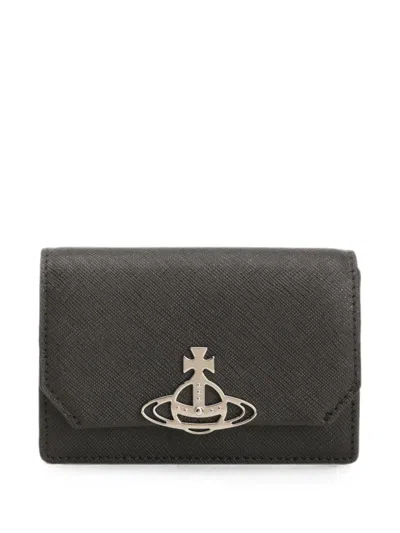Vivienne Westwood Orb Card Holder In Black