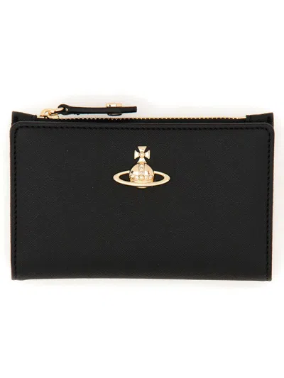 Vivienne Westwood Orb Card Holder In Black